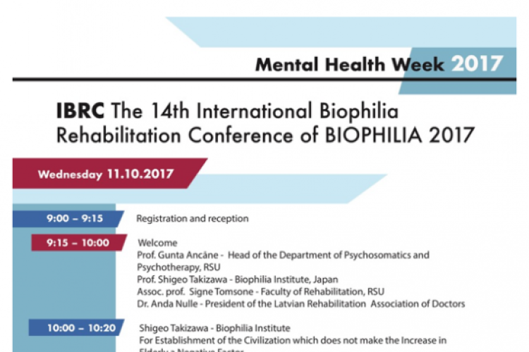 Starptautiska konference The workshop “Biophilia 2017 in Riga”